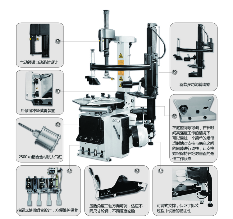 S-T850M輪胎拆胎機