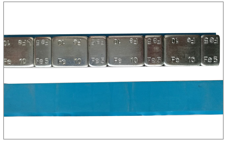 鍍鋅鐵質寬邊膠帶粘貼式平衡塊