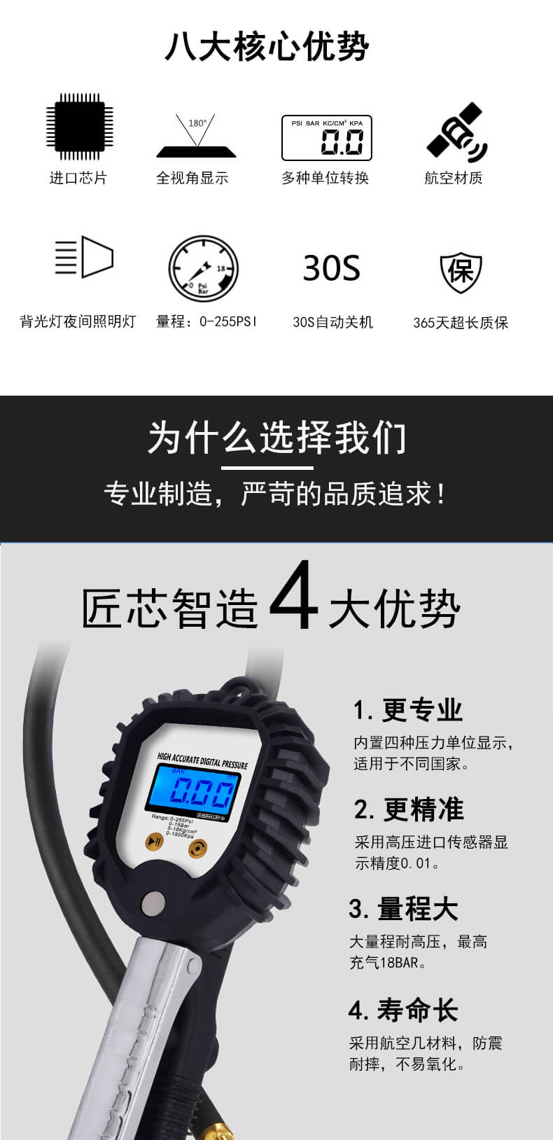 BW-001高精度胎壓表